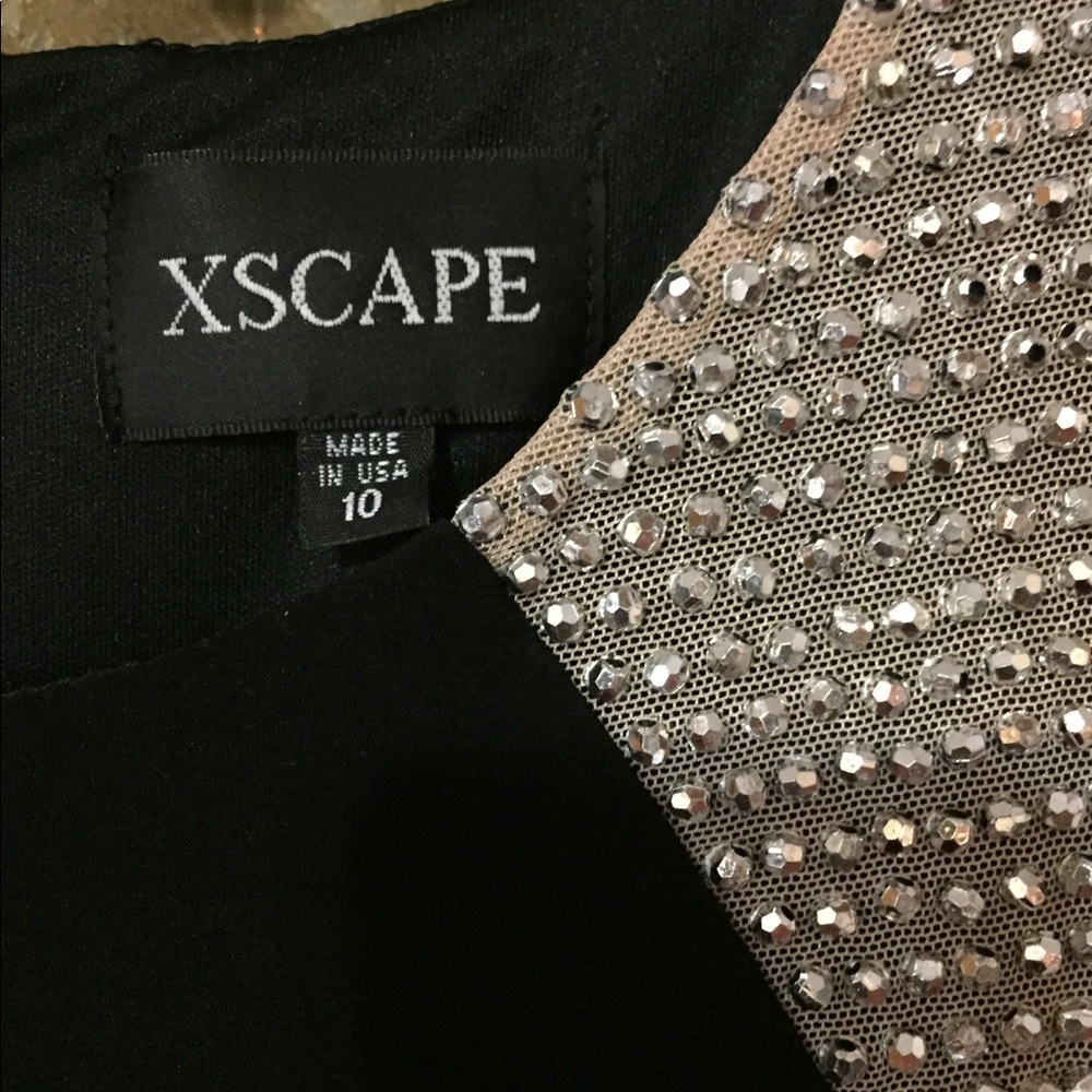 Black Embellished Soft Material Gown - Picture 6 of 6